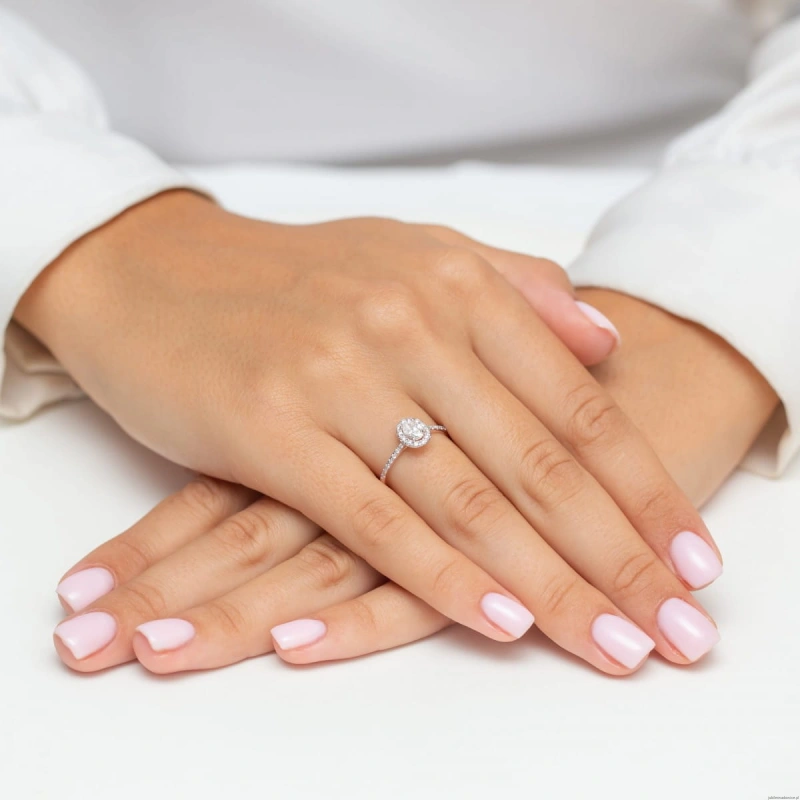 Pierścionek W0584 Diament Laboratoryjny 0,30ct różowe złoto