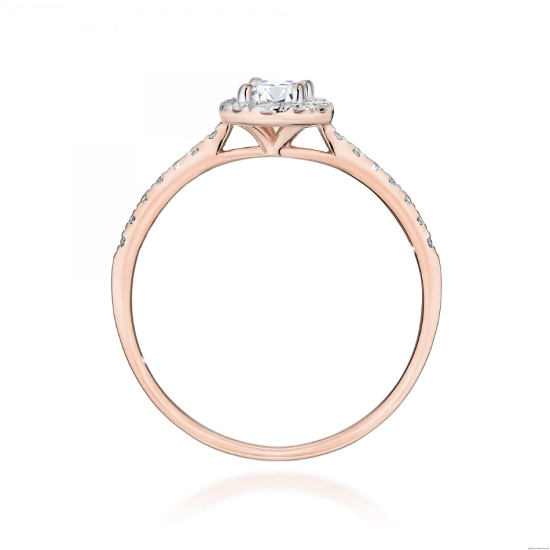 Pierścionek W0584 Diament Laboratoryjny 0,30ct różowe złoto
