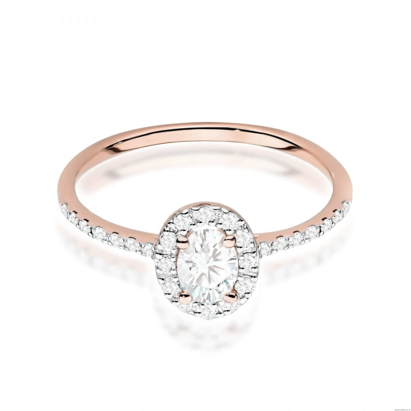 Pierścionek W0584 Diament Laboratoryjny 0,30ct różowe złoto