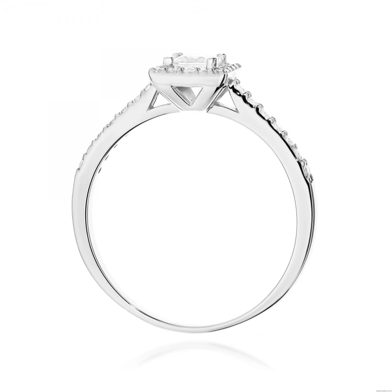 Pierścionek W0591 Diament laboratoryjny 0,30ct białe złoto