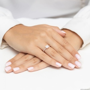Pierścionek W0591 Diament laboratoryjny 0,30ct różowe złoto