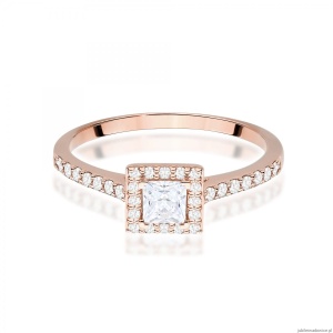 Pierścionek W0591 Diament laboratoryjny 0,30ct różowe złoto