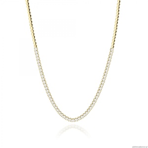 Naszyjnik N0075 z diamentami białe złoto