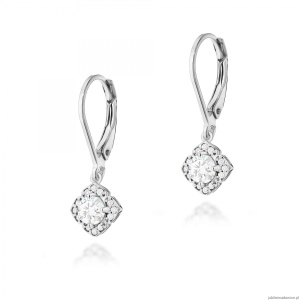 Kolczyki K0571 Diament Laboratoryjny 2 x 0,25ct białe złoto
