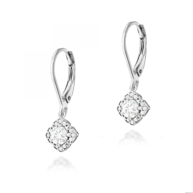 Kolczyki K0571 Diament Laboratoryjny 2 x 0,25ct białe złoto