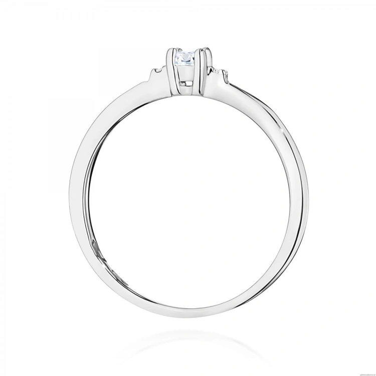 Pierścionek W0464 Diament 0,01ct białe złoto OUTLET - Rozmiar 16