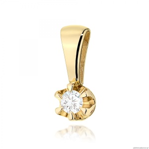 Zawieszka Z0032 Diament 0,08ct żółte złoto