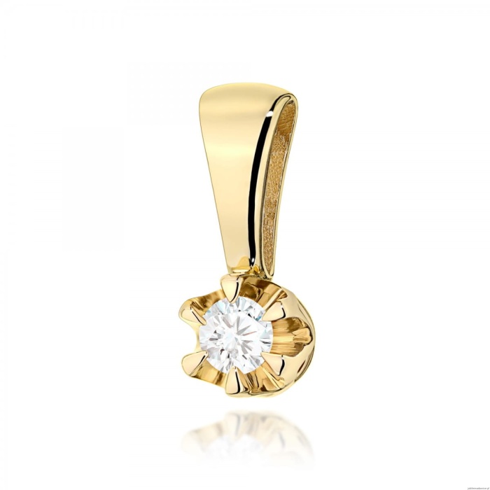 Zawieszka Z0032 Diament 0,08ct żółte złoto