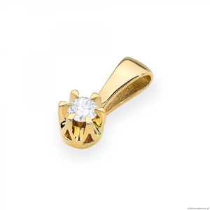 Zawieszka Z0032 Diament 0,08ct żółte złoto