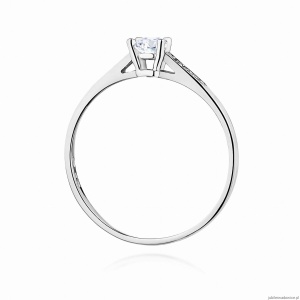 Pierścionek W0399 Diament Laboratoryjny 0,15ct białe złoto