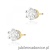 Kolczyki K0068 Diament Laboratoryjny 2 x 0,15ct żółte złoto sztyft zakręcany
