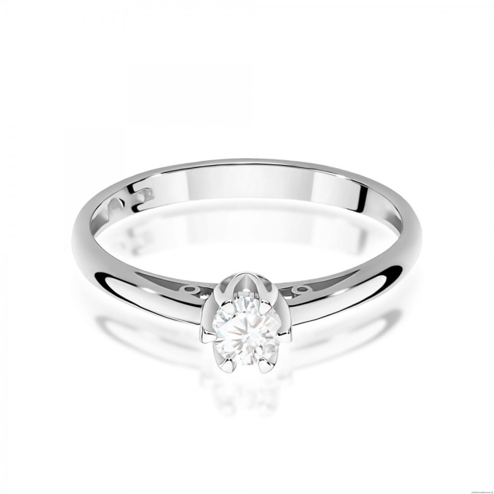 Pierścionek W0133 Diament Laboratoryjny 0,15ct białe złoto