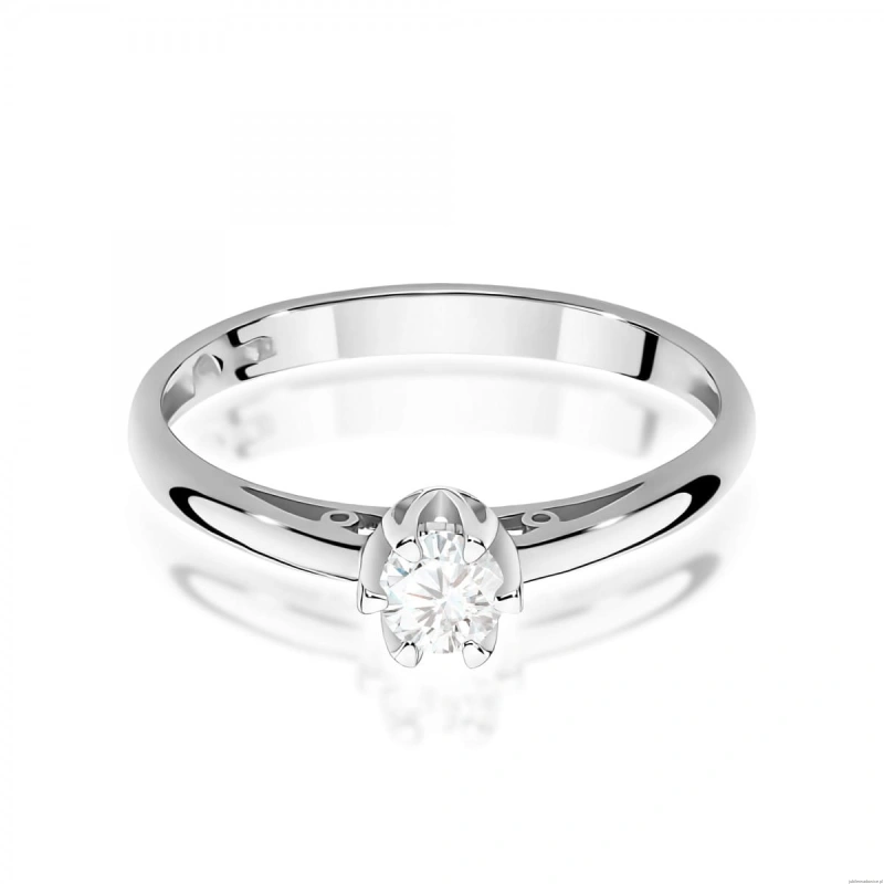 Pierścionek W0133 Diament Laboratoryjny 0,15ct białe złoto