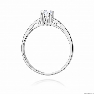 Pierścionek W0133 Diament Laboratoryjny 0,15ct białe złoto
