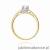Pierścionek W0133 Diament Laboratoryjny 0,15ct żółte złoto