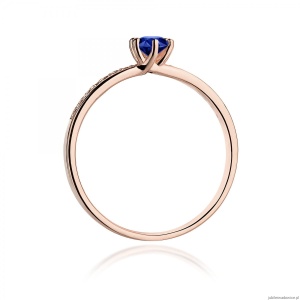 Pierścionek W0459 Szafir 0,15ct różowe złoto