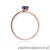 Pierścionek W0459 Szafir 0,15ct różowe złoto