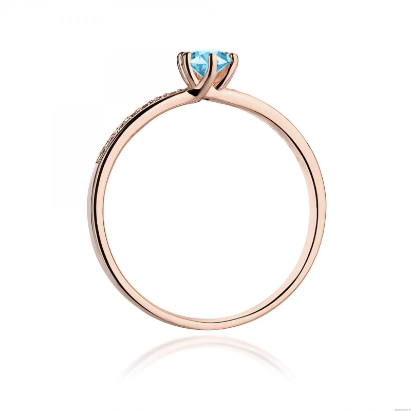 Pierścionek W0459 Topaz 0,15ct różowe złoto
