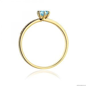Pierścionek W0459 Topaz Swiss 0,15ct żółte złoto