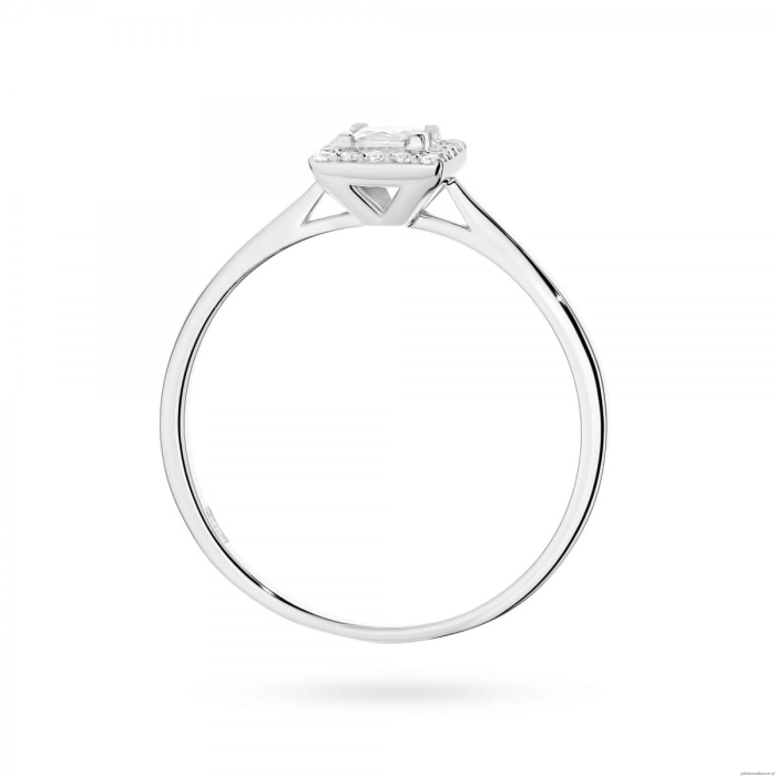 Pierścionek W0590 Diament Laboratoryjny 0,23ct białe złoto