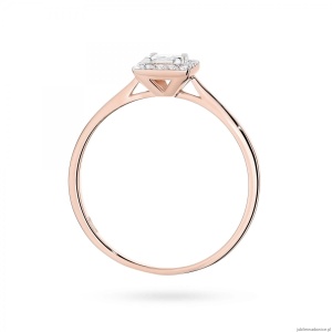 Pierścionek W0590 Diament Laboratoryjny 0,23ct różowe złoto