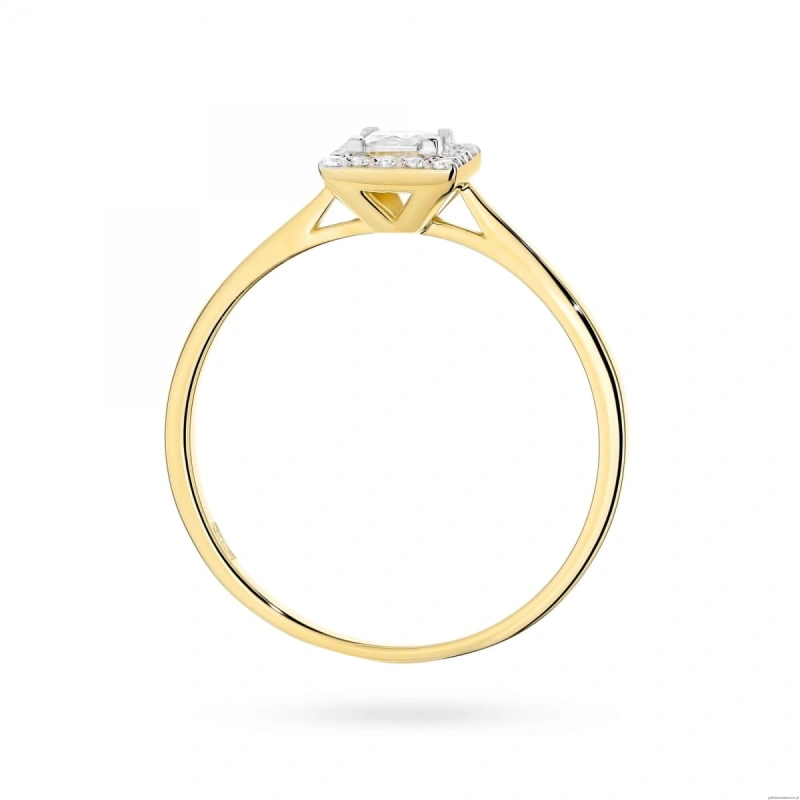 Pierścionek W0590 Diament Laboratoryjny 0,23ct żółte złoto