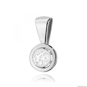 Zawieszka Z0294 Diament Laboratoryjny 0,20ct białe złoto