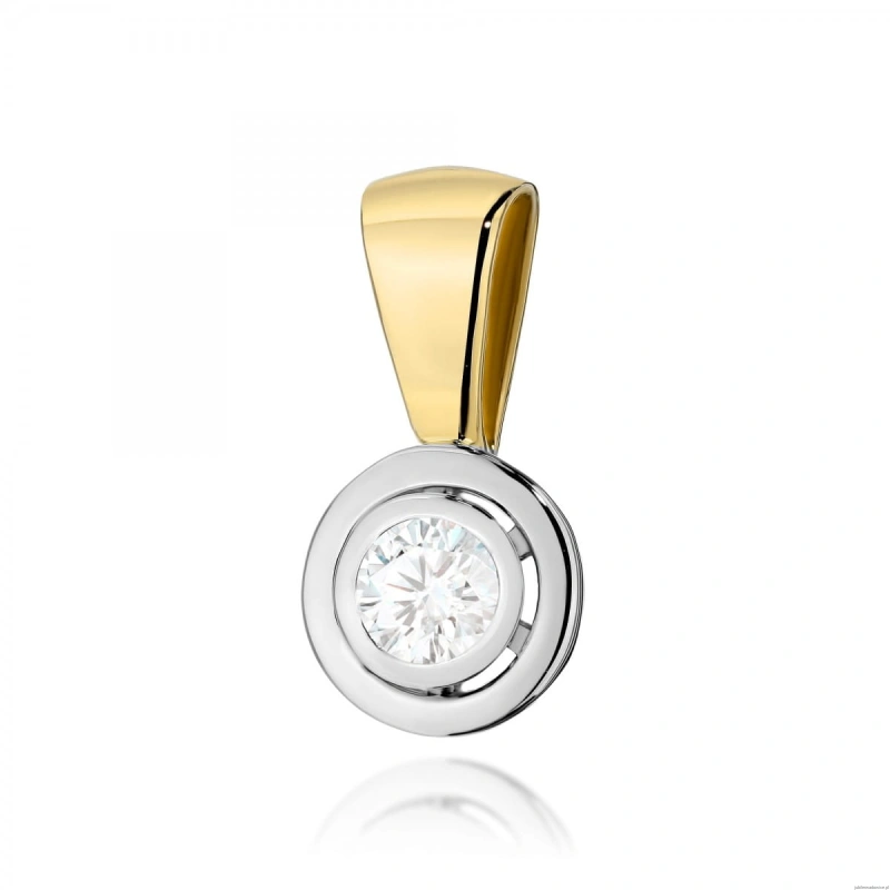 Zawieszka Z0294 Diament Laboratoryjny 0,20ct żółte złoto