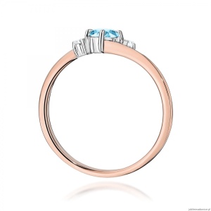 Pierścionek W0346B Topaz 0,25ct różowe złoto