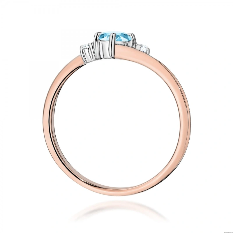 Pierścionek W0346B Topaz 0,25ct różowe złoto