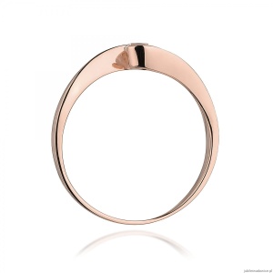 Pierścionek W0160 Diament Laboratoryjny 0,13ct różowe złoto