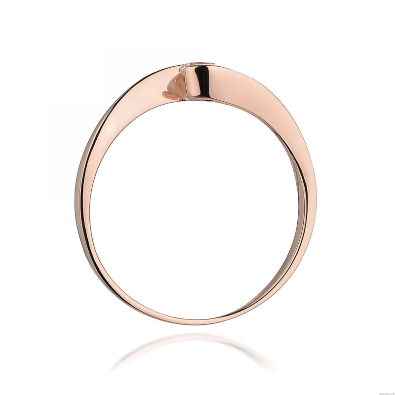 Pierścionek W0160 Diament Laboratoryjny 0,13ct różowe złoto