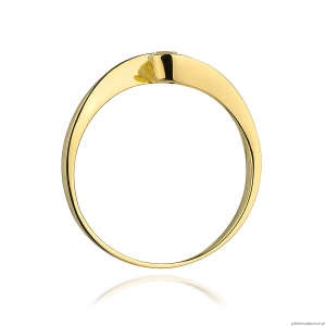 Pierścionek W0160 Diament Laboratoryjny 0,13ct żółte złoto