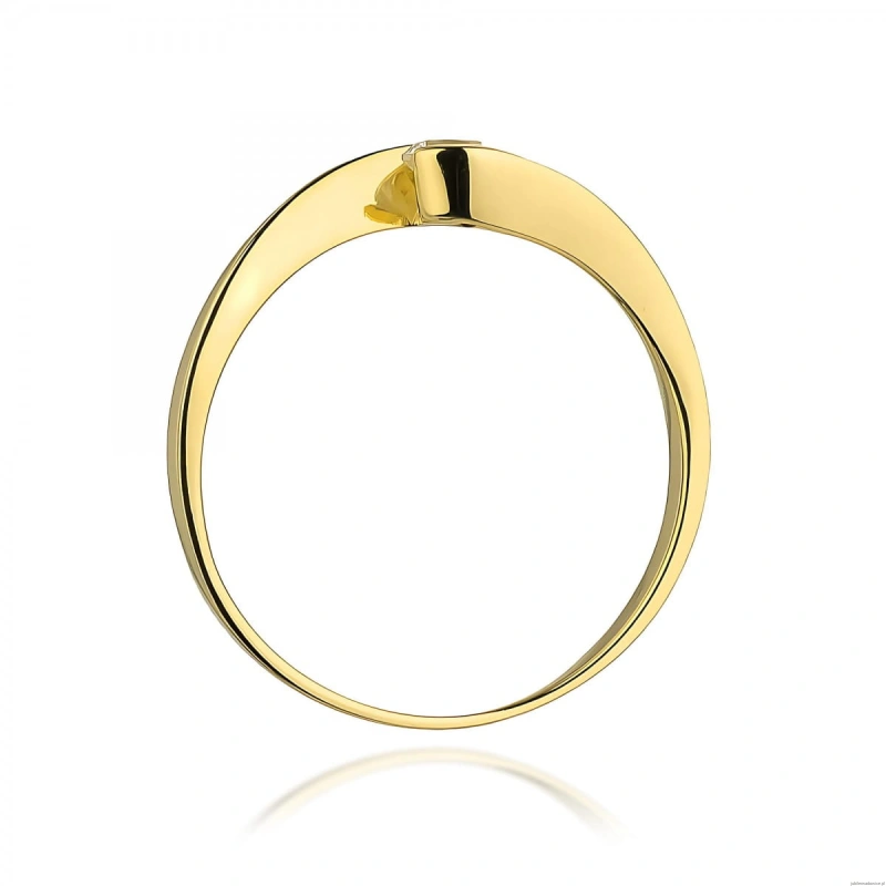 Pierścionek W0160 Diament Laboratoryjny 0,13ct żółte złoto