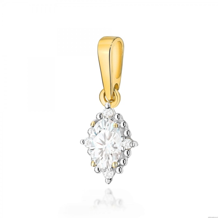Zawieszka Z0512 Diament Laboratoryjny 0,25ct żółte złoto