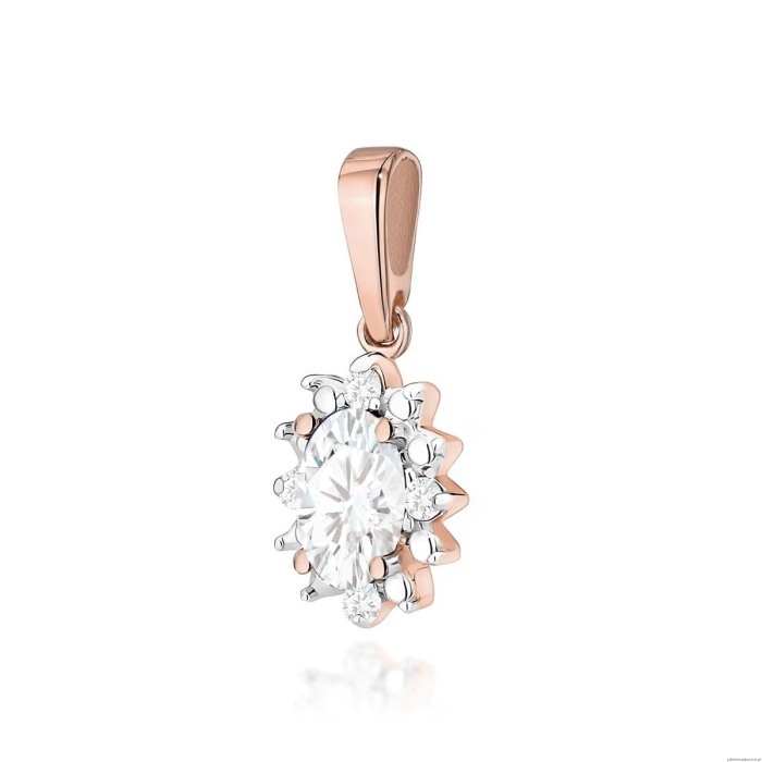 Zawieszka Z0513 Diament laboratoryjny 0,25ct różowe złoto