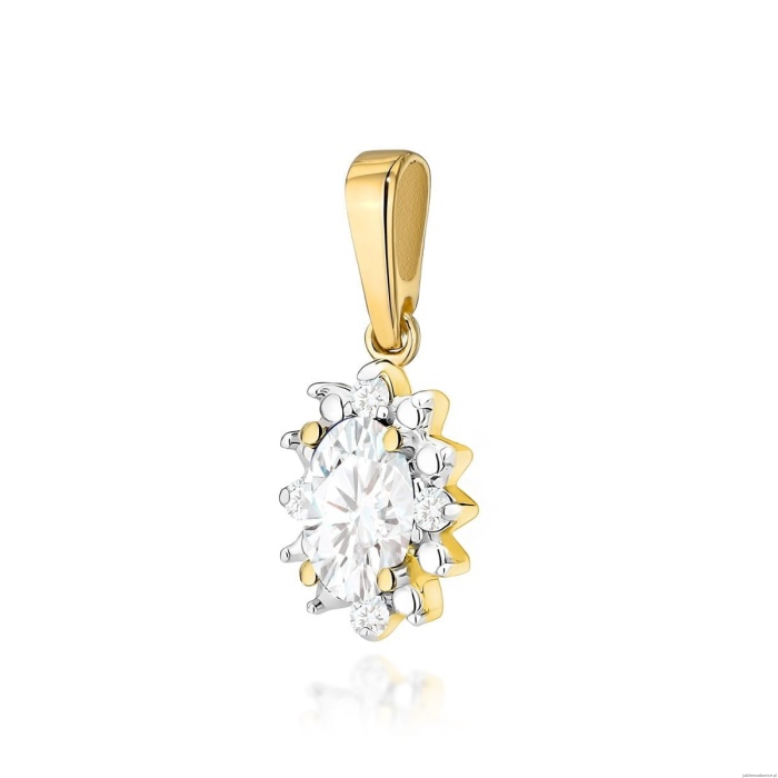 Zawieszka Z0513 Diament laboratoryjny 0,25ct żółte złoto