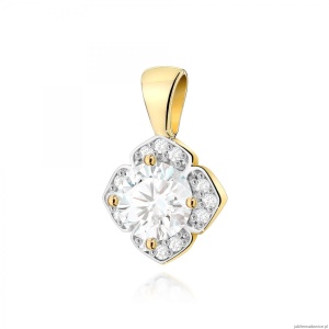 Zawieszka Z0571 Diament Laboratoryjny 0,50ct żółte złoto