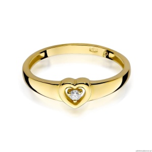 Pierścionek W0001 Diament 0,04ct żółte złoto 375