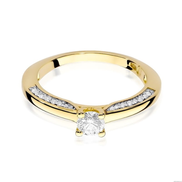 Pierścionek W0009 Diament 0,30ct Żółte złoto 375