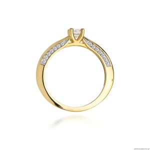 Pierścionek W0009 Diament 0,30ct Żółte złoto 375