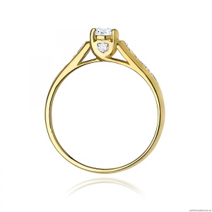 Pierścionek W0016 Diament 0,23ct Żółte złoto 375