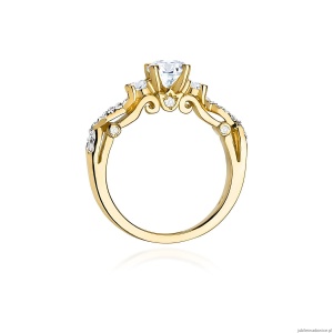 Pierścionek W0023 Diament 0,50ct Żółte złoto 375