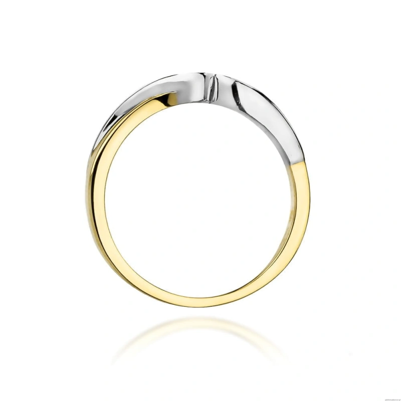 Pierścionek W0027 Diament 0,05ct Żółte złoto 375