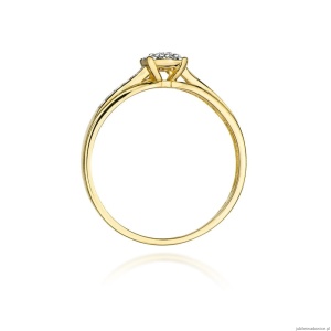 Pierścionek W0034 Diament 0,04ct Żółte złoto 375