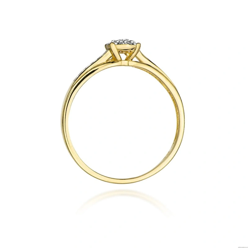 Pierścionek W0034 Diament 0,04ct Żółte złoto 375