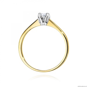 Pierścionek W0047 Diament 0,30ct Żółte złoto 375