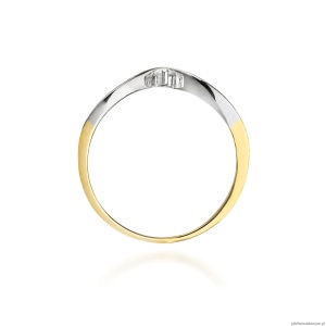 Pierścionek W0051 Diament 0,04ct Żółte złoto 375