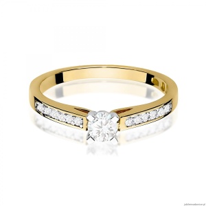 Pierścionek W0052 Diament 0,30ct Żółte złoto 375