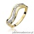Pierścionek W0116 z diamentami Żółte złoto 375